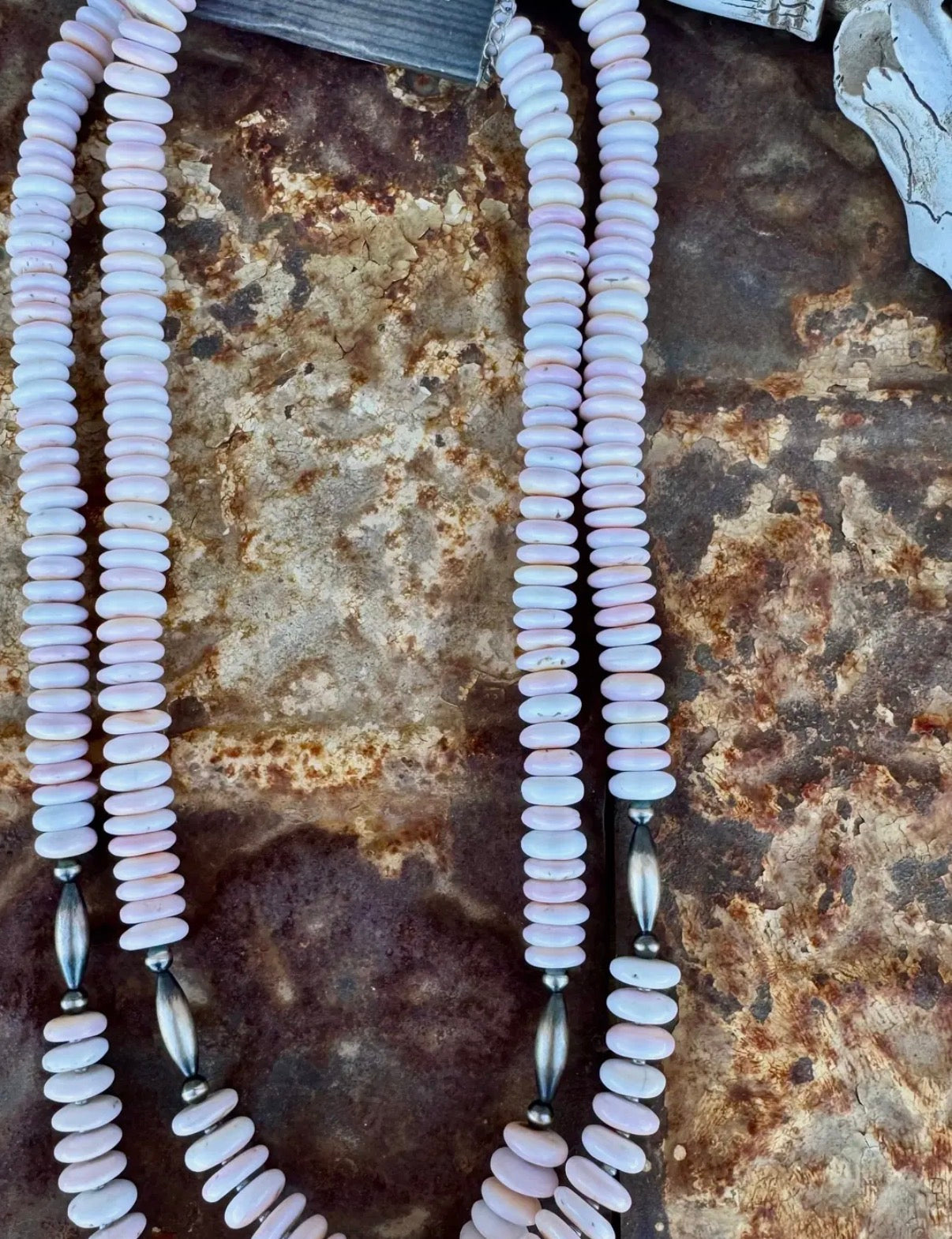 Pink Conch Necklace 20 inch