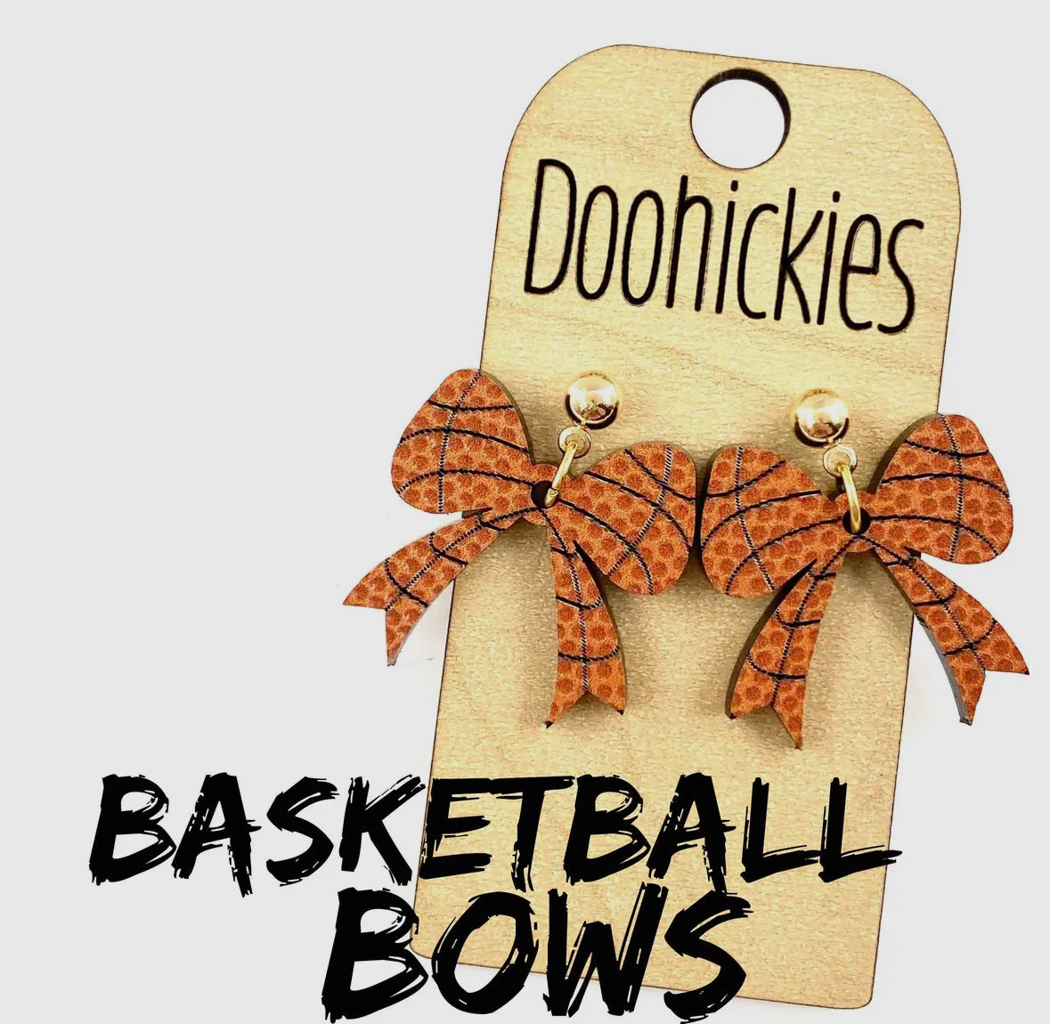 Basketball Bow Earrings