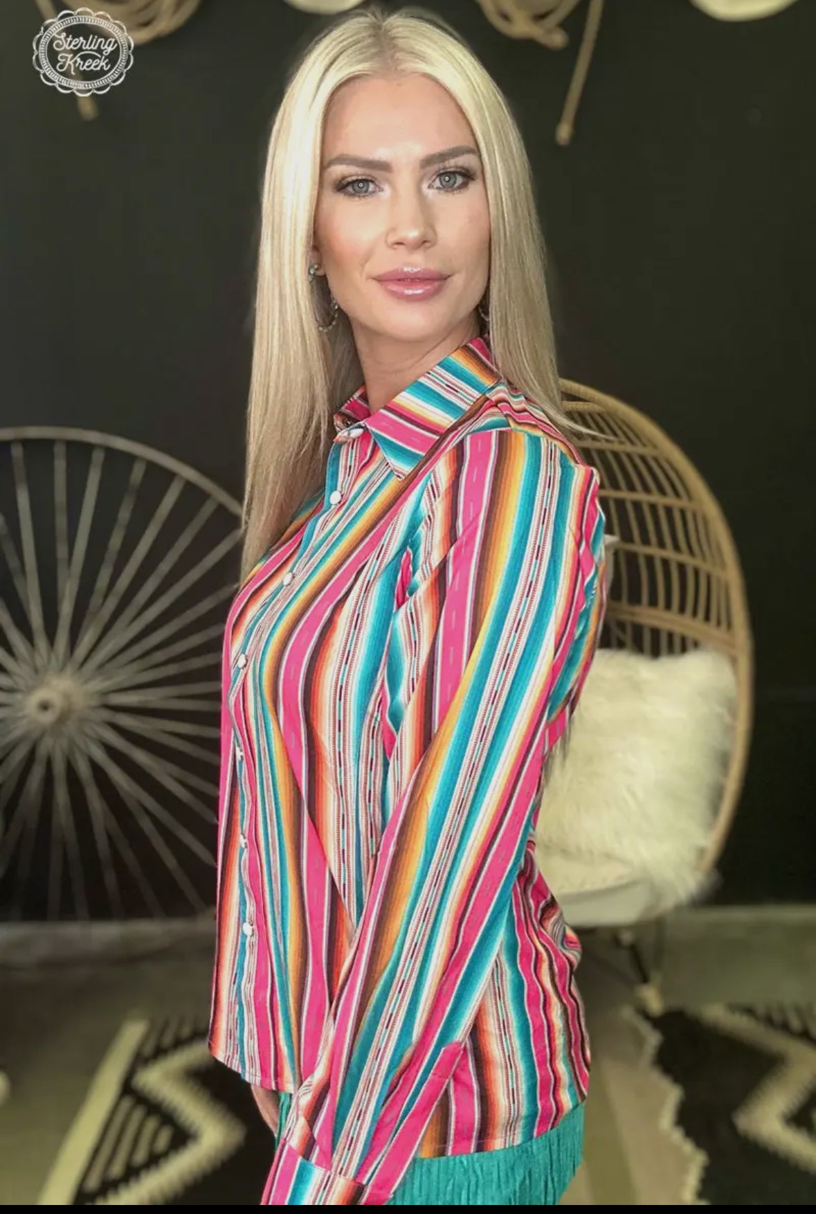 Feel the Sunset Button Up