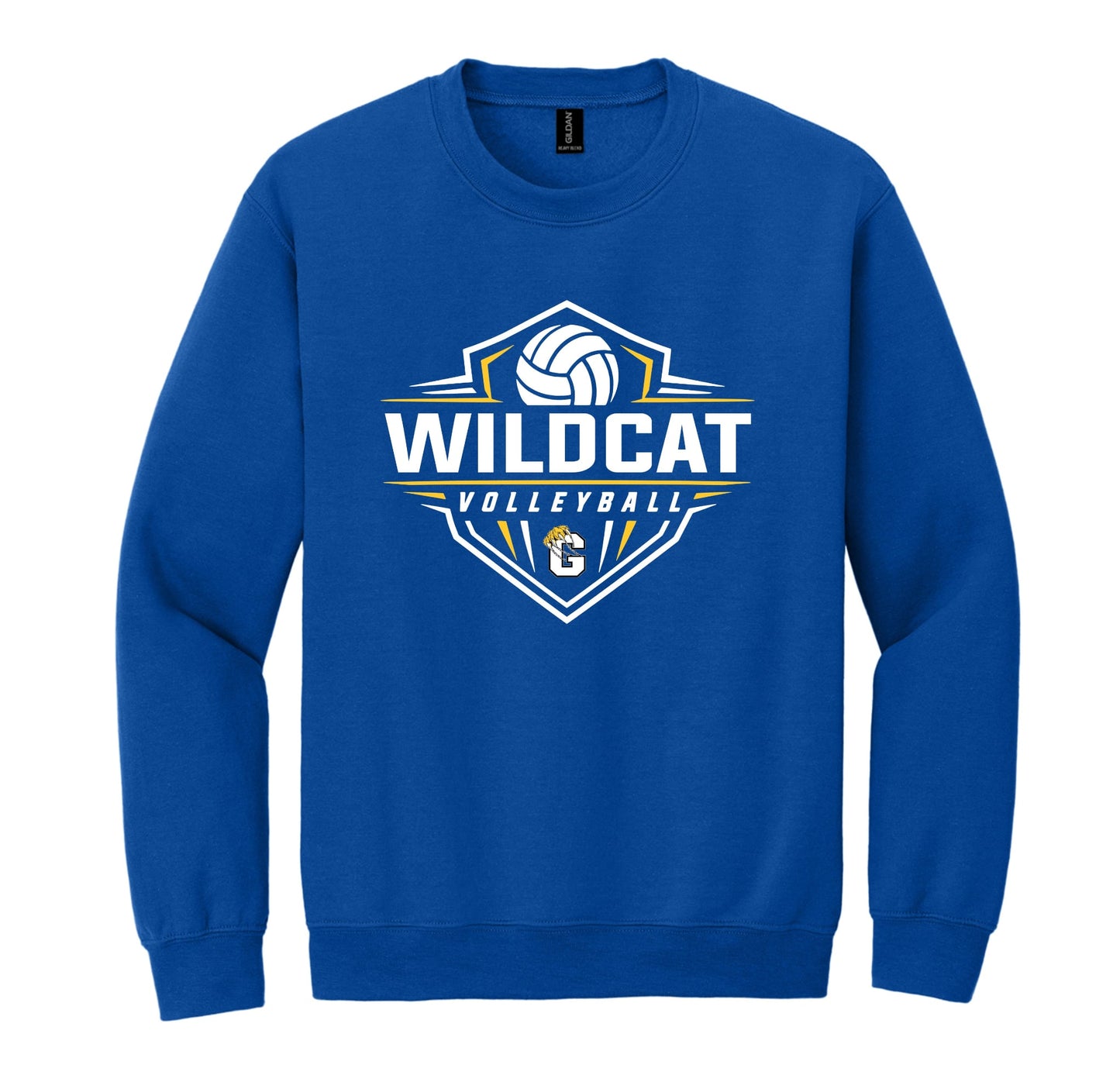 GHS - Wildcat Volleyball Blue Crew Sweatshirt