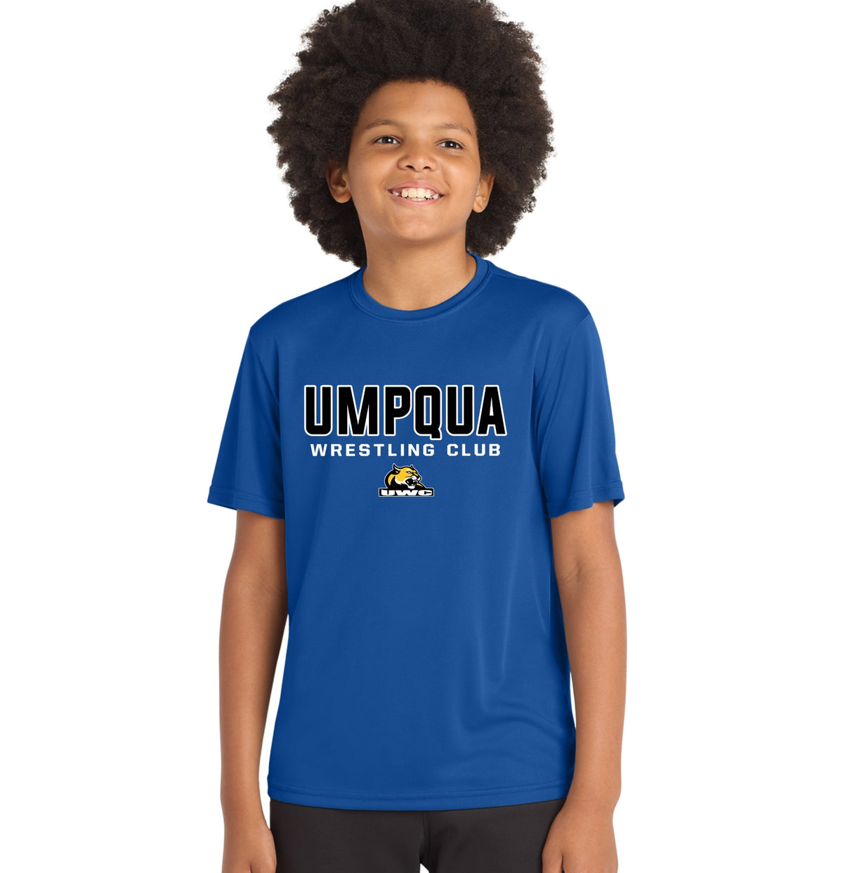 YOUTH Umpqua Wrestling Club Royal Dri Fit Tee