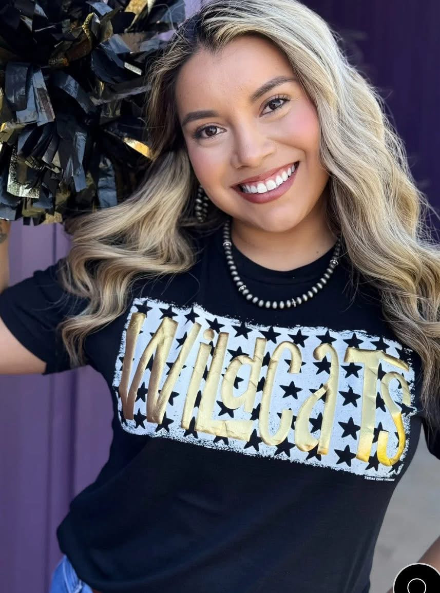 Wildcats Gold Metallic Puff