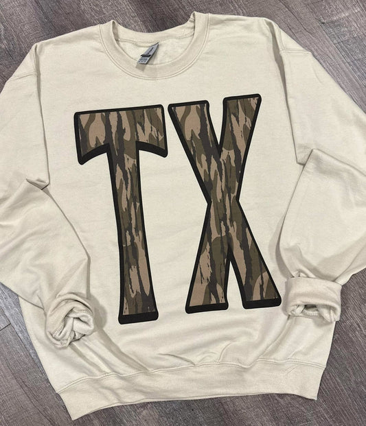 TX Camo Crew Sweatshirt