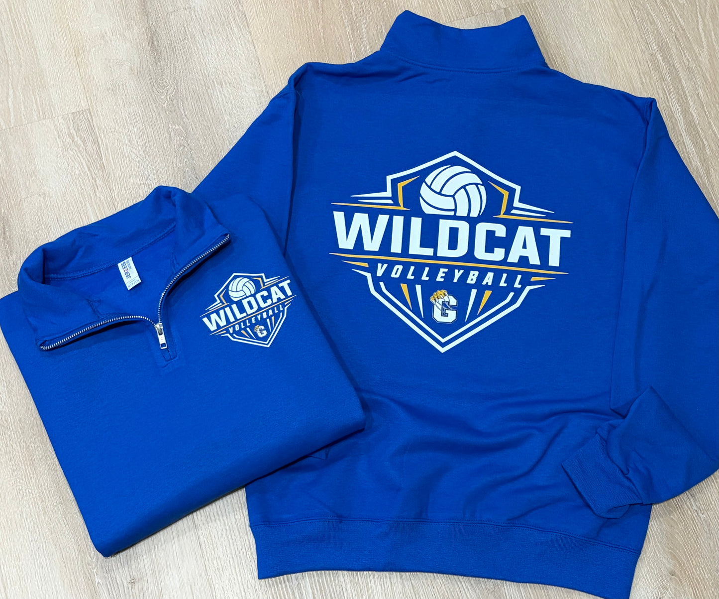 GHS - Wildcats Volleyball Blue 1/4 Zip Sweatshirt