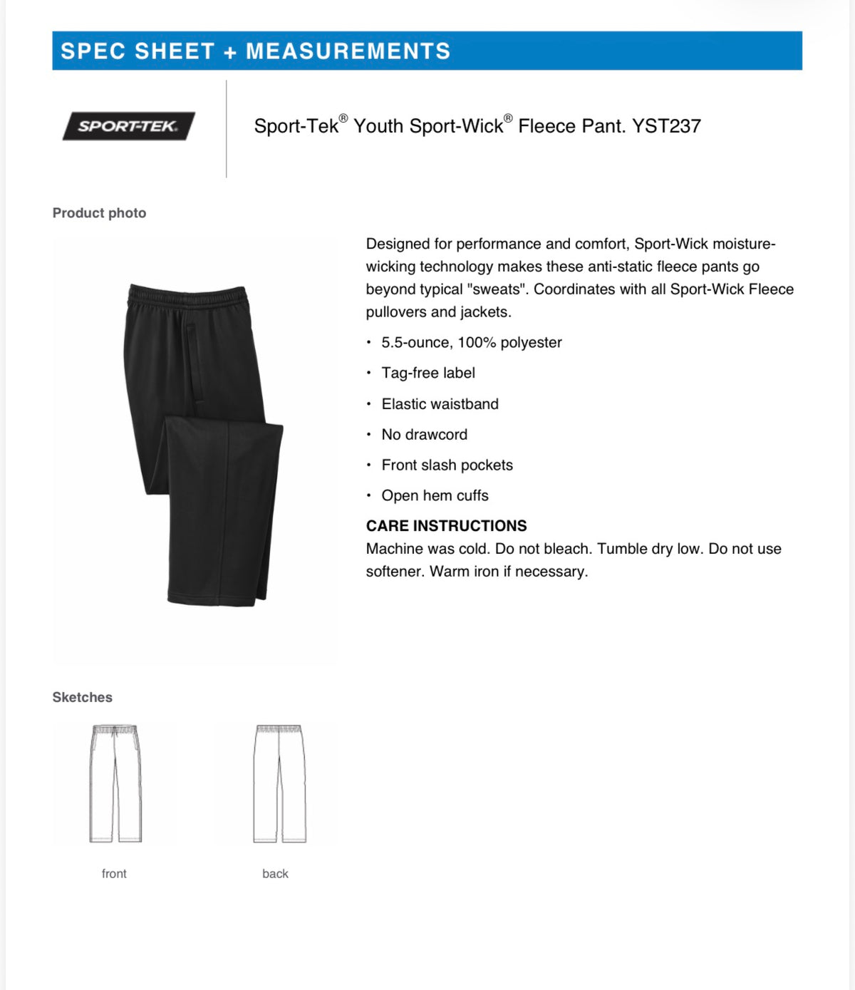 YOUTH Dri Fit Umpqua Wrestling Club Sweats
