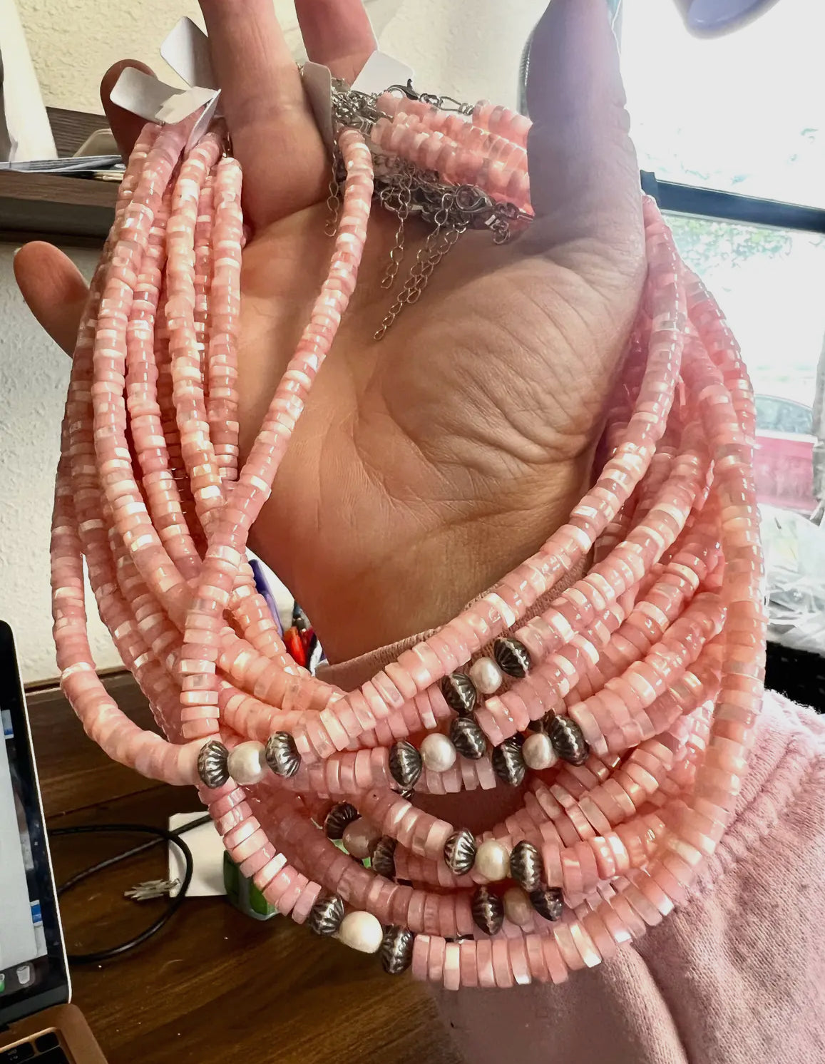 Pink Shell Choker