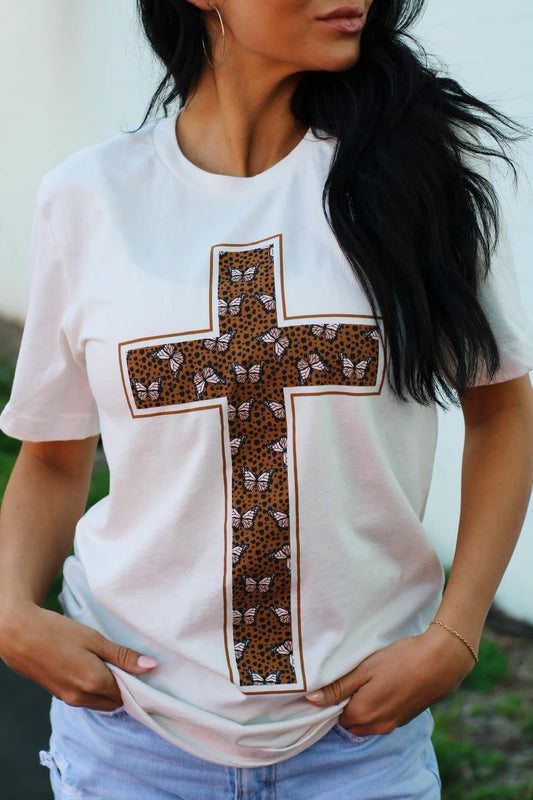 Leopard Cross Tee