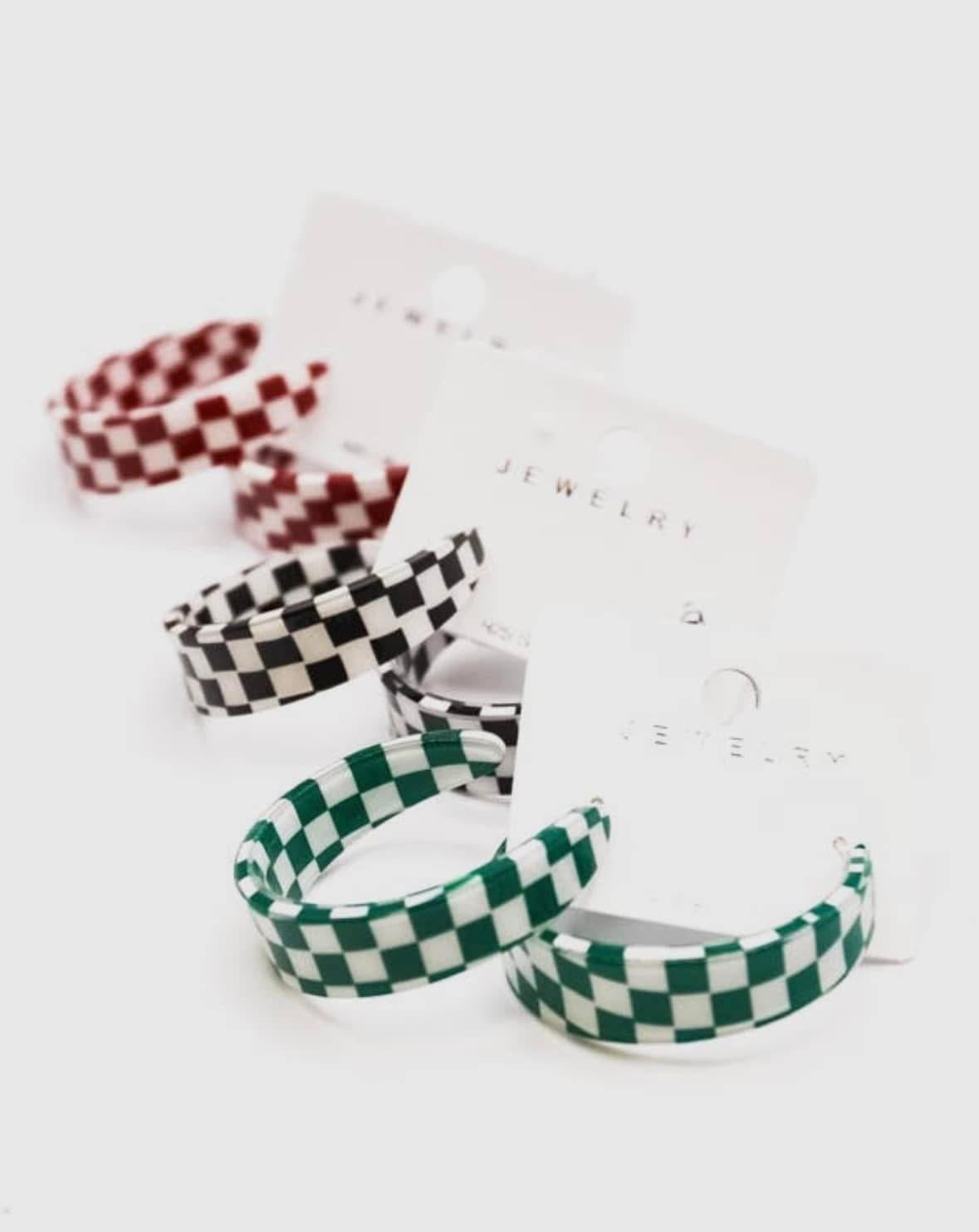 Checkered Earrings