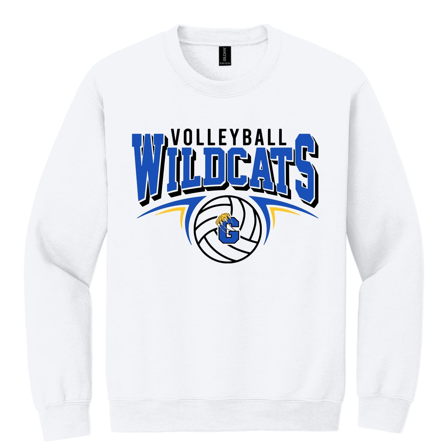 GMS - Wildcats Volleyball White Crew Sweatshirt
