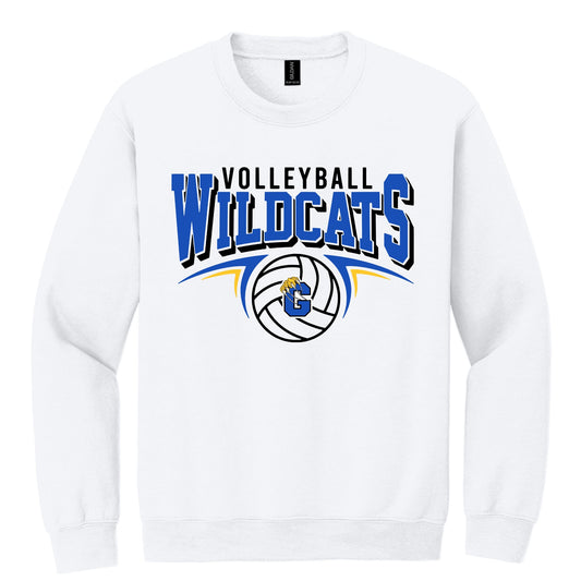 GMS - Wildcats Volleyball White Crew Sweatshirt