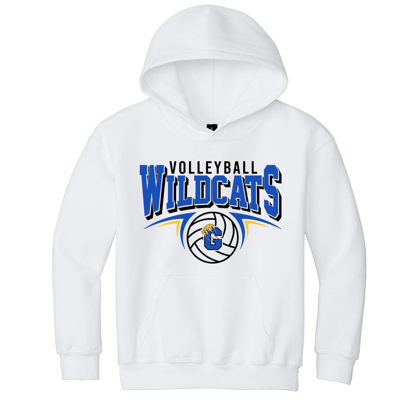 GMS - Wildcats Volleyball White Hoodie