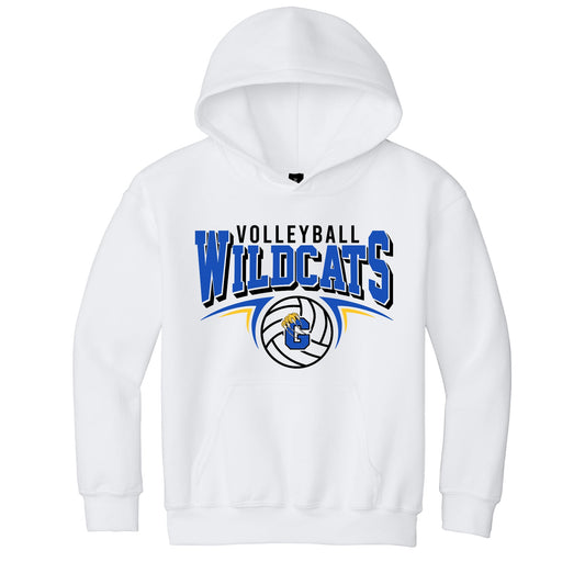 GMS - Wildcats Volleyball White Hoodie