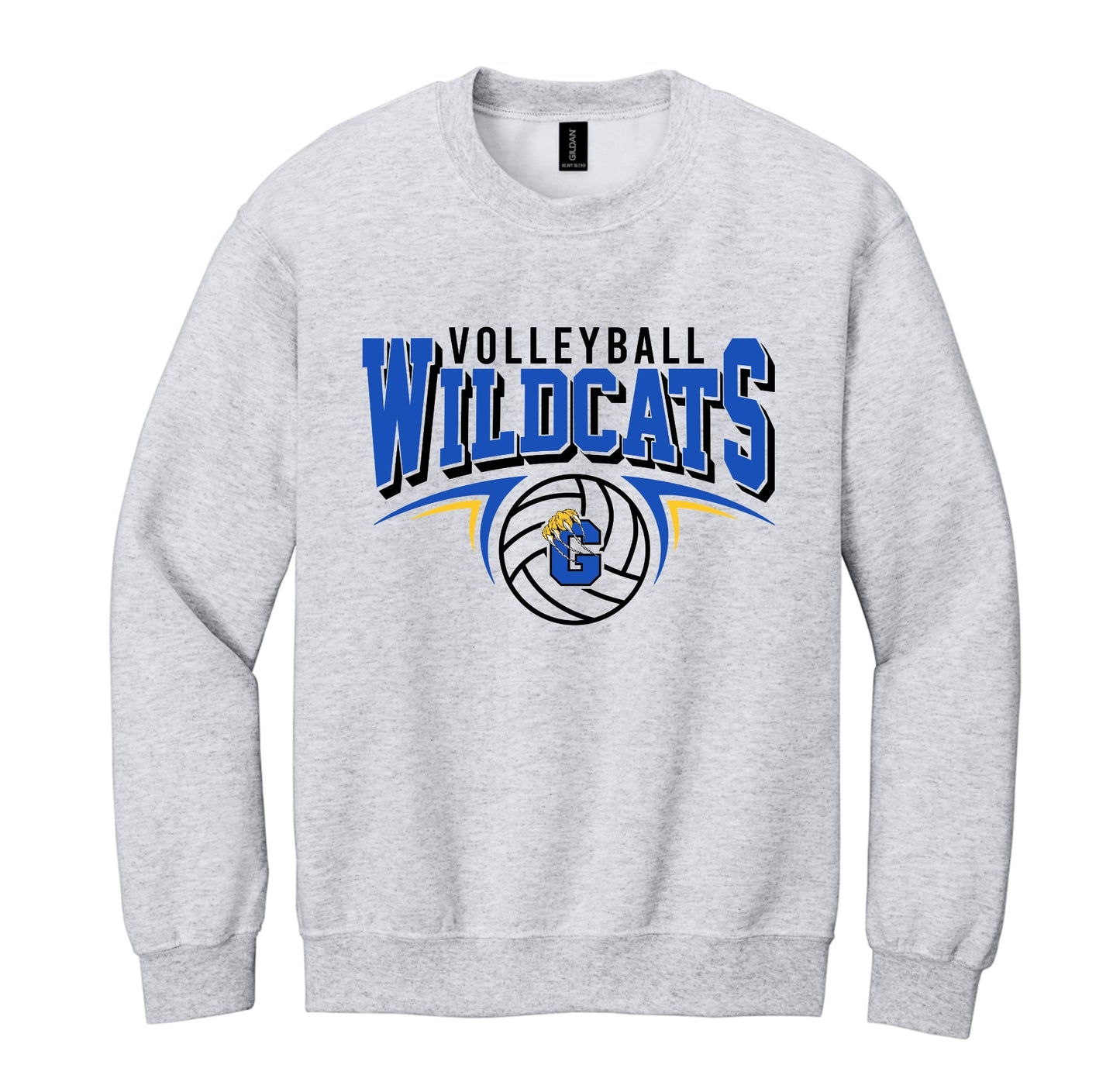 GMS - Wildcats Volleyball Ash Crew Sweatshirt