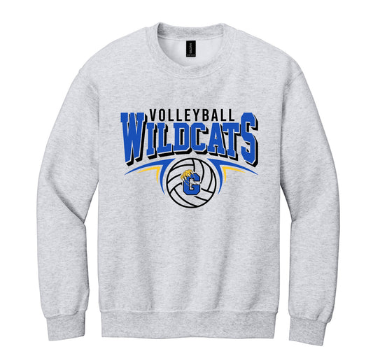 GMS - Wildcats Volleyball Ash Crew Sweatshirt