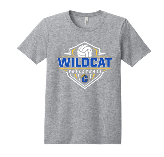GHS- Wildcat Volleyball Gray Tee