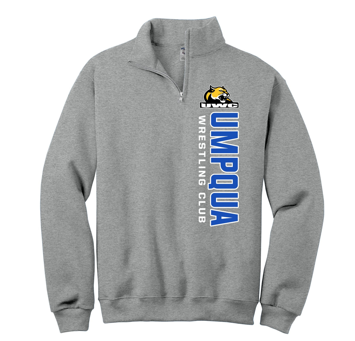 Umpqua Wrestling Club Gray 1/4 Zip Sweatshirt