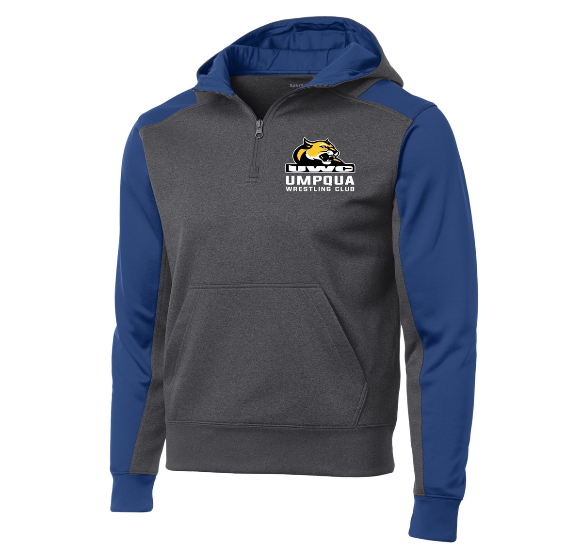 Umpqua Wrestling Club Colorblock 1/4 Zip Fleece Hoodie