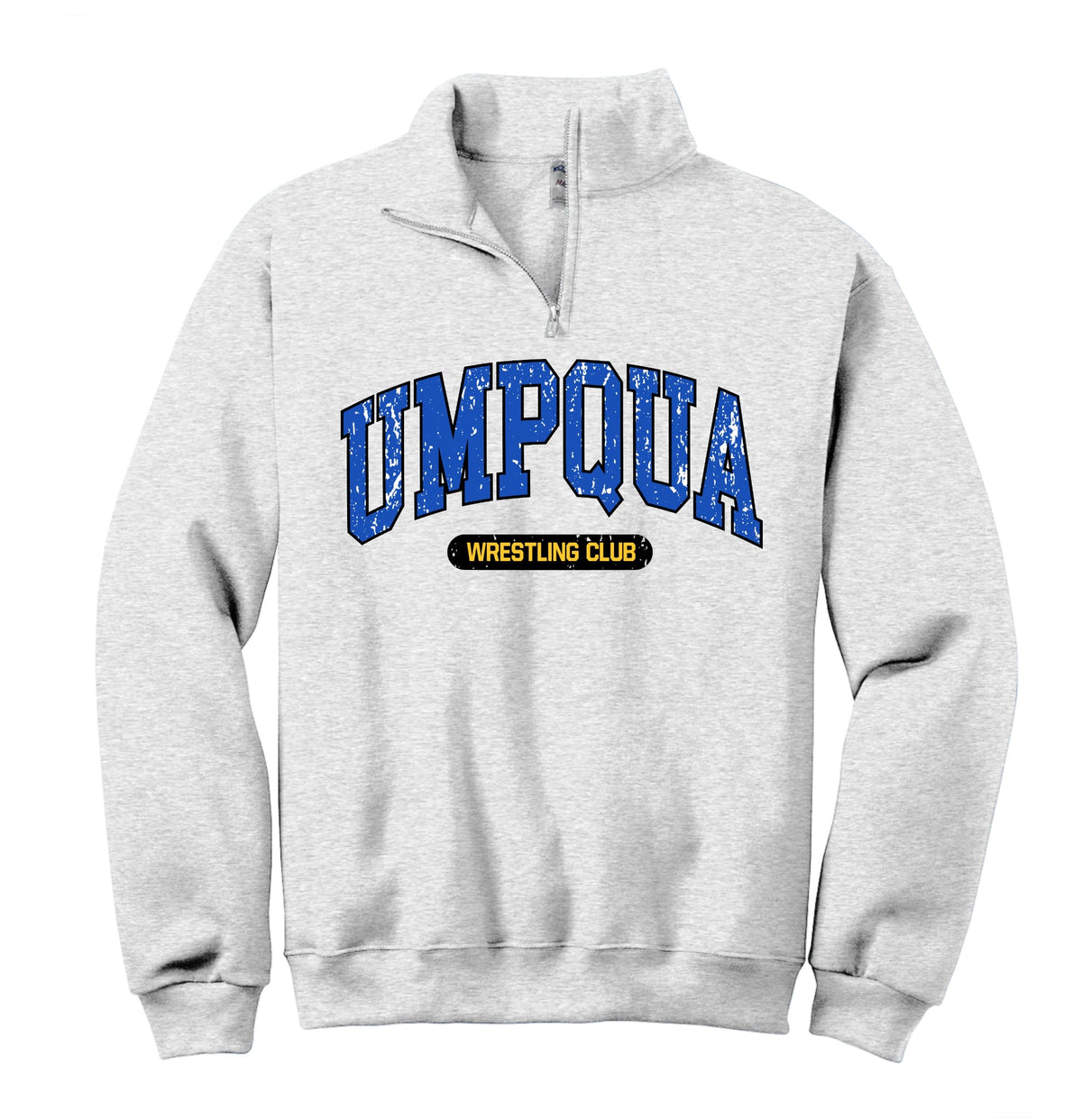 YOUTH Umpqua Wrestling Club Ash 1/4 Zip Sweatshirt