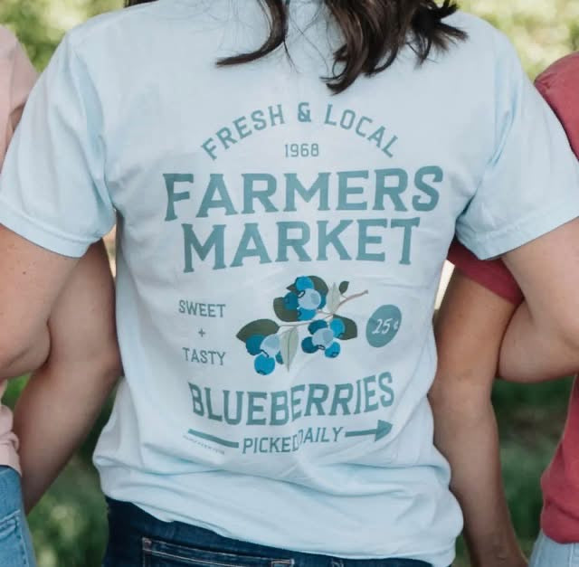 Farmers Market Blueberries Tee