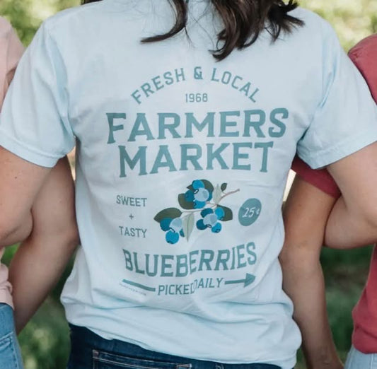 Farmers Market Blueberries Tee