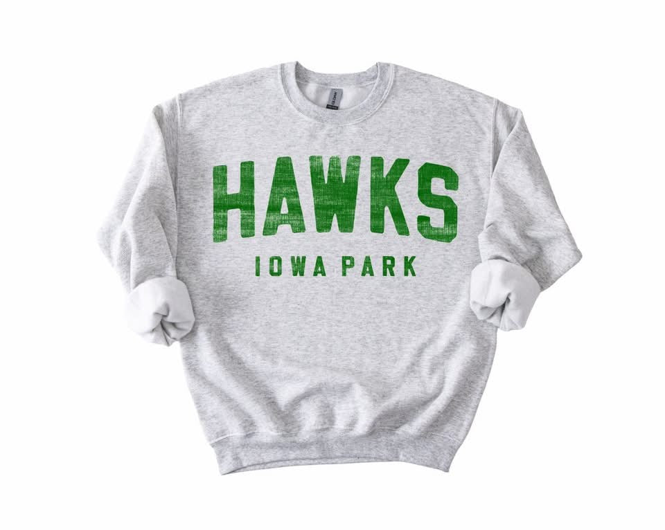 Hawks Iowa Park Crew Sweatshirt
