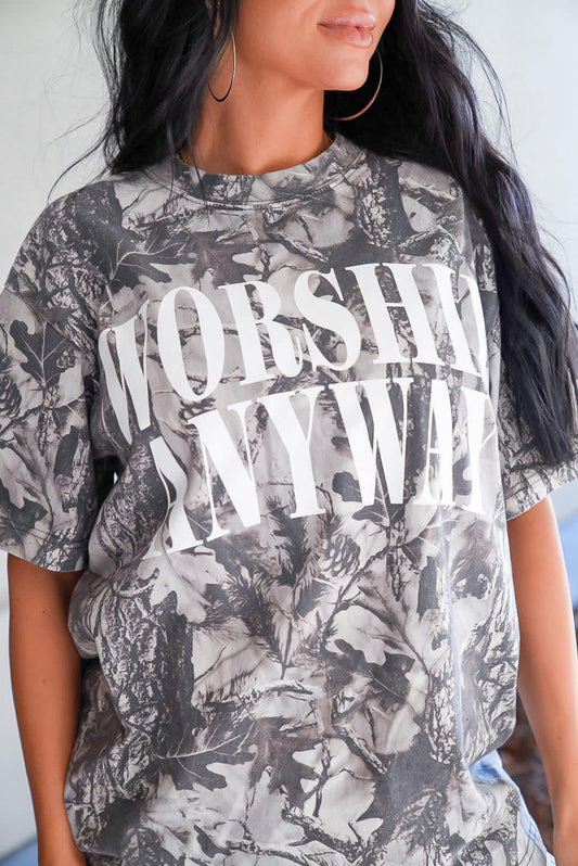 Worship Anyway Frost Camo Tee
