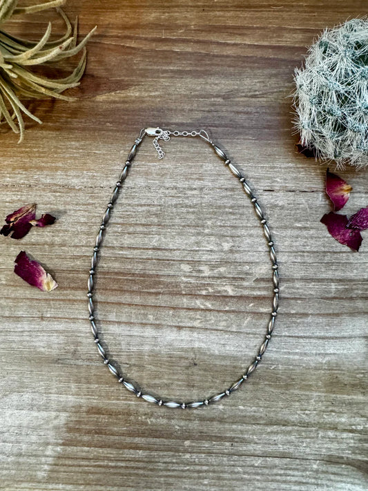 Mini Torpedo Choker Sterling Silver Pearls