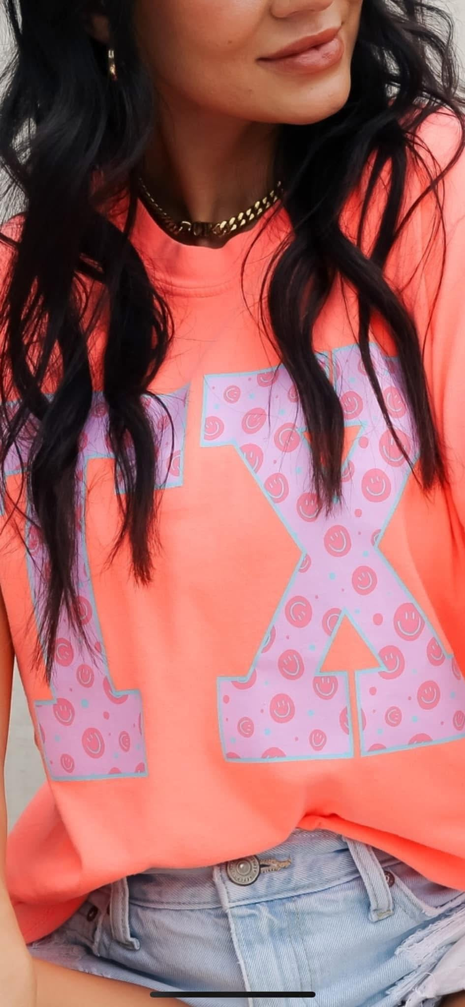 TX Neon Coral Tee