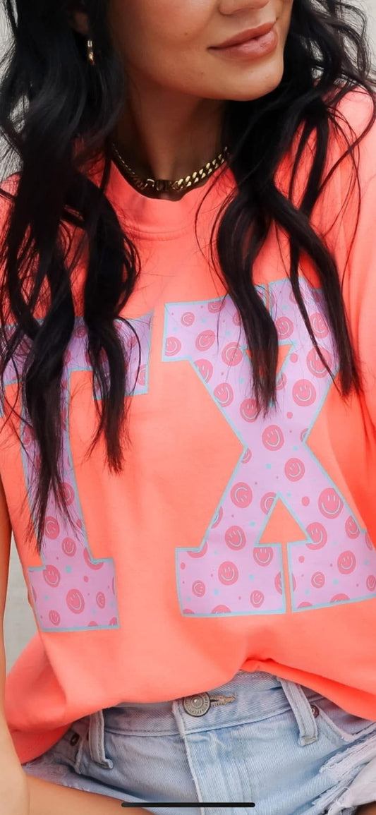 TX Neon Coral Tee