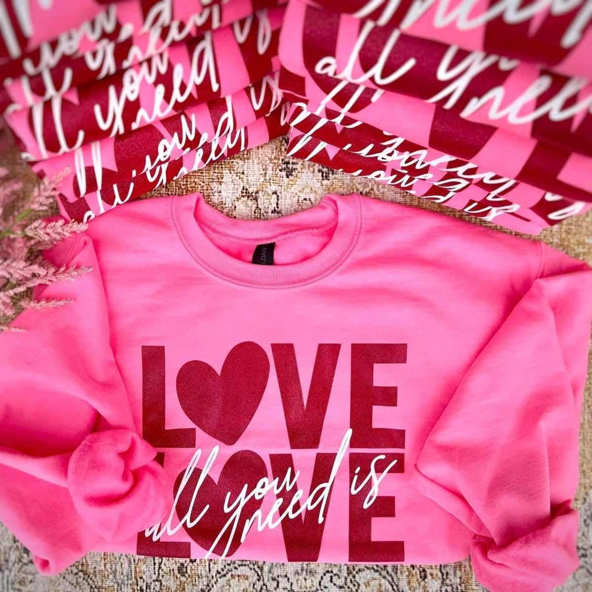 Love Glitter Crew Sweatshirt