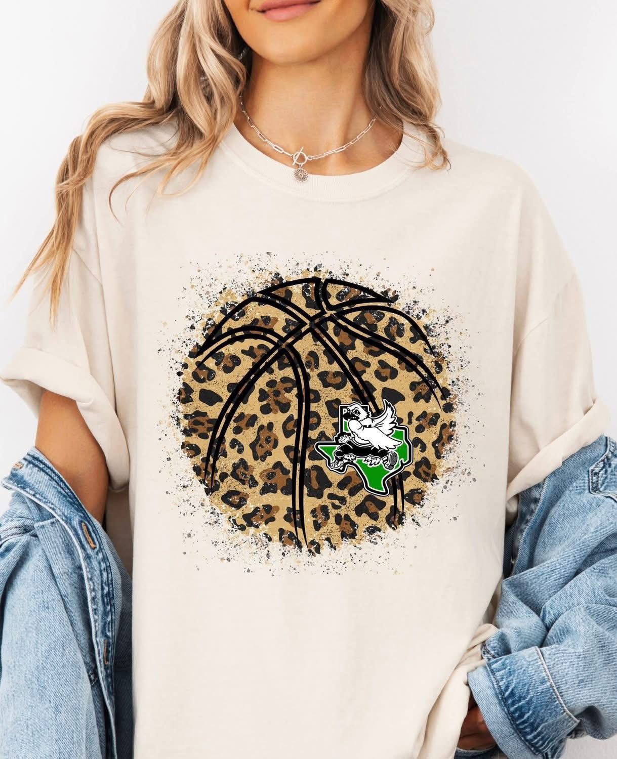 Hawks Leopard Basketball Tee