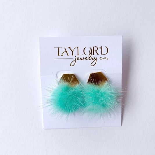 Pom Poms Teal