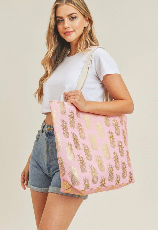 Pink Pineapple Tote