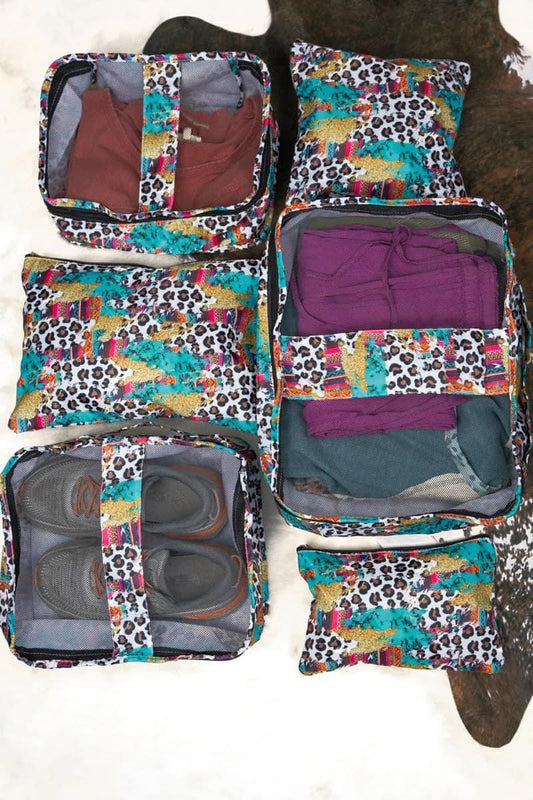 Leopard Luggage Organizer Set
