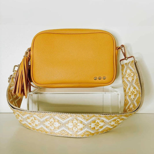 Mustard Camera Crossbody Bag